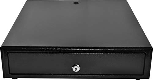 Star Micronics CD4-1416 4 Bill / 5 Coin Choice Series Mini Cash Drawer with 2 Media Slots and Included Cable (14" x 16") - Black