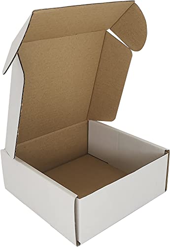 CH-BOX 400 Pack 5x5x2'' Small Shipping Boxes, Corrugated Cardboard Mailers for Business, White (CM552-400)