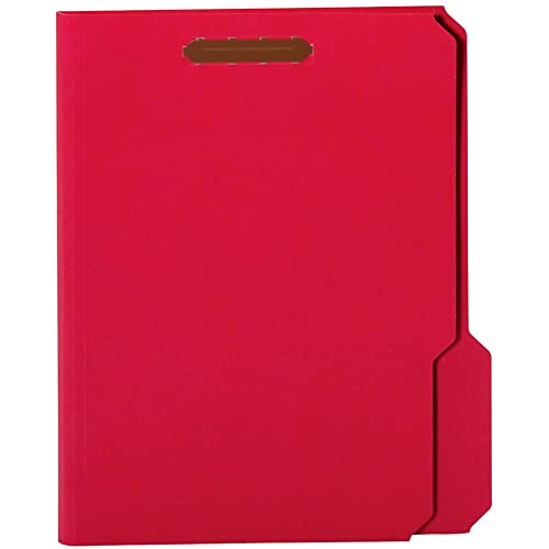 Office Depot Color Fastener File Folders, Letter Size, Red, Pack of 50, OD22740