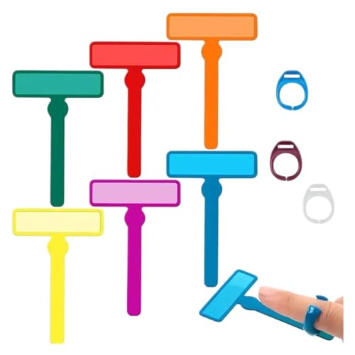Reading Guid Strip 3 Guided Reading Strips, Finger Highlighters, Dyslexia Supplies, Children's Magnifiers for Reading Tools for Students(Orange)