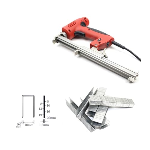 Oil-Free Pneumatic Staple Gun Heavy-Duty Stapler Electric Staples Gun 1022J Electric Tool for Home Improvement and Woodworking with 400pcs Staple