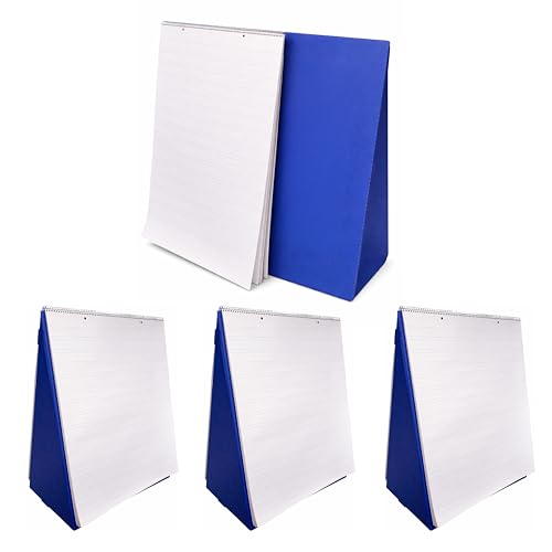 Flipside Products Spiral Bound Flip Chart Stand And Tablet Set, Tabletop Easel, Portable, Meeting Or Classroom Presentation, Set of 4
