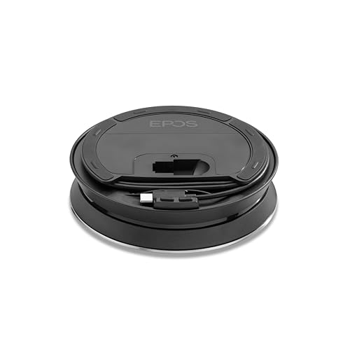 EPOS Expand SP 30+ (1000224) Portable Bluetooth Speakerphone - Instant Conferencing Anywhere - Sound-Enhanced - PC, Mobile Phone & Softphone Connection - Skype for Business Certified, Black