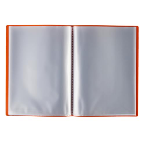 Grafoplas – Transparent Folder A4, Orange, 10 Polypropylene Linings, Opaque Polyplas Series, Made in Spain, Flexible Covers, Perfect for Filing Documents and Folios