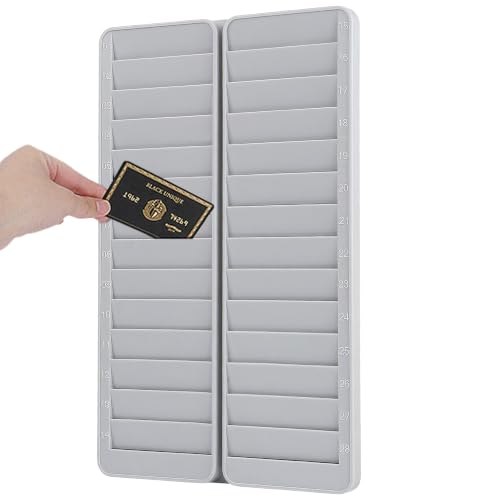 Time Card Rack | 28 Card Capacity | Simple Gray Design | Polypropylene