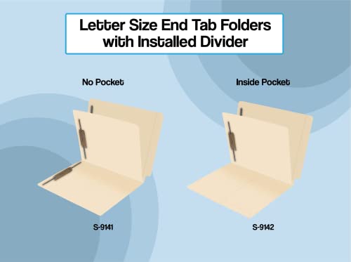 Classification File Folders, Doctor Stuff, One Installed Divider, Reinforced End Tab, Four 2” Bonded Fasteners on Inside Left and Right of Both Sides, 11 pt Manila Stock, Box of 40