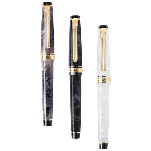 PRIFO Fountain Pen resin writing ink pens for Student Calligraphy Office School supplies Stationery Gift pens with EF F Nib(01,F)