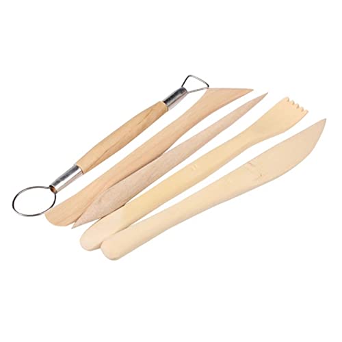 TXGJWRA 5Pcs/Set 6Inch Sculpting Clay Tools Set Wax Carving Shapers Wood Craft Tool
