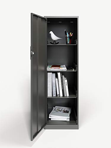 Office Dimensions Personal Cabinet, 4 Shelf, Charcoal