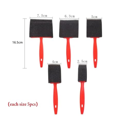 Foam Brushes for Painting 15-Set Big & Small Foam Brushes - Art Paint Brush Sets for Color Wash Applications