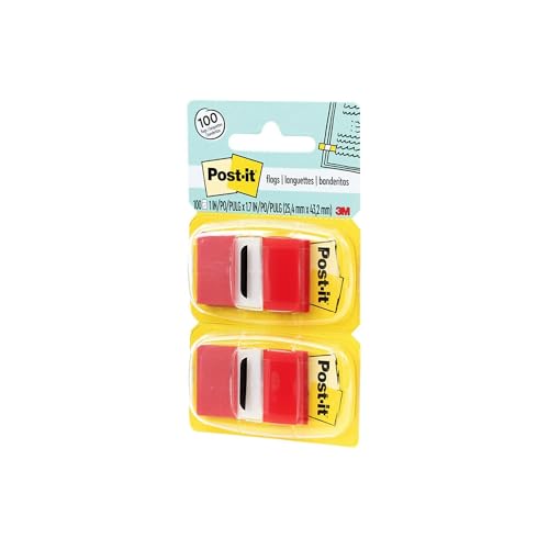 MMM680RD12 - Post-it Flags Value Pack, Red, 1 in Wide, 50/Dispenser, 12 Dispensers/Pack