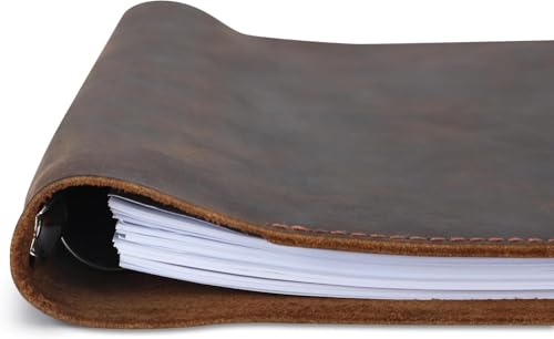 CestAntiQ Leather 3-Ring Binder Portfolio 8.5x11 Organizer