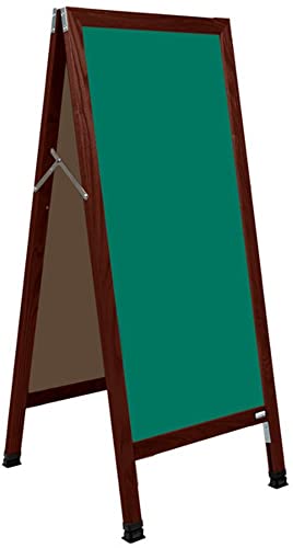 A-Frame Sidewalk Free Standing Chalkboard Size: 3'6" H x 1'6" L, Frame Finish: Cherry Stain