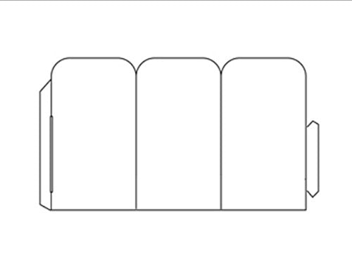 Print-Ready Tri-Fold Table Tent w Round Edges (3" x 6" Folded), 1-UP on 6" x 10" White 67lb Vellum Paper - 250 Sheets