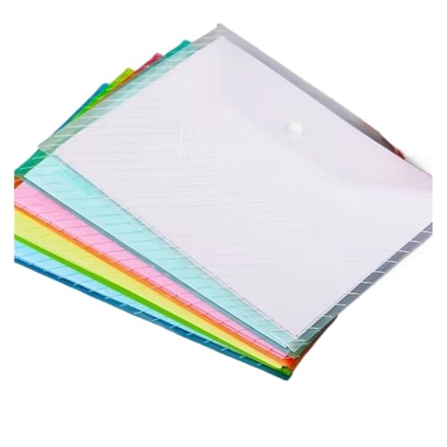 10/20 Pcs A4 Transparent File Bag PVC Documents Filing Storage Bag Student Organizer Information Pocket Folders Stationery