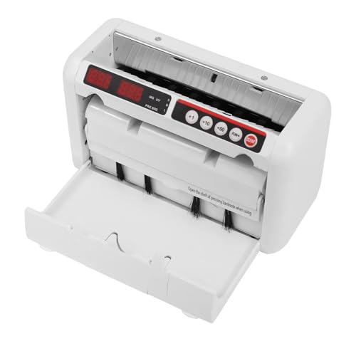 Cash Counter, Bill Counter Machine Portable Rechargeable Money Counting Machine with U-V & MG Counterfeit Detection, 800pcs/min Counting Speed for Multi-Currency or Tickets
