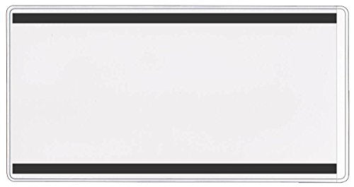 StoreSMART® - Clear Plastic 4" x 8" Pockets - 2 Magnetic Strips on Back (Along Long Sides) - 500-Pack - Open Short Side - PE258M-500