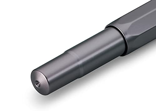 Kaweco AL SPORT Fountain Pen Anthracite I Premium Metal Pen for Ink Cartridges 13 cm I Nib: M (Medium)
