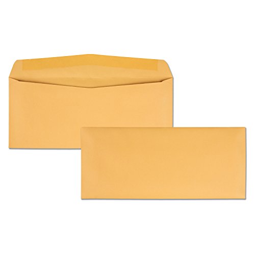 Quality Park, #11 Kraft Envelopes, Gummed, Brown Kraft, 4.5x10.375, 500 per box (11362)