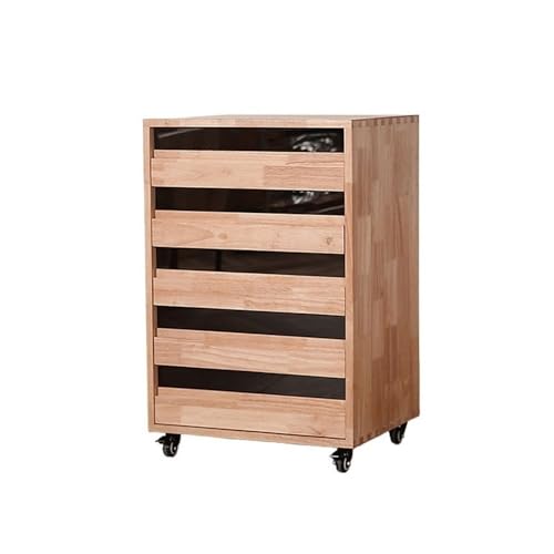 FYorbitH Filing Cabinet Vintage Wood Five-Drawer Cabinet Mortise and Tenon Cabinet Multi-Tier Storage Cabinet Office File Storage Cabinet Industrial Style Side Cabinet Drawer Cabinet(Natural)