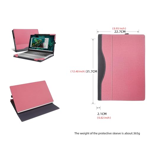 Laptop Case for Dell Inspiron 14 Plus 7440 Laptop (2024) | Inspiron 14 2-in-1 |Inspiron 14 5440 Laptop Detachable Laptop Protective Cover Shell(Pink)