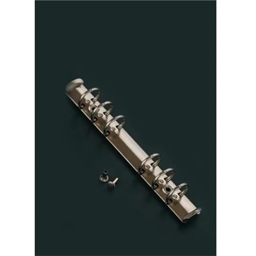 Ring binding, A5 ring binder Ring Binder Mechanism 5 Pieces Metal DIY Loose Leaf Clip with 6 Holes(Silver-a6)