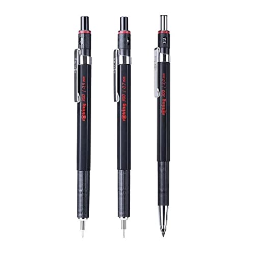YWMLFZ Mechanical Pencil 0.5 .7 2.0mm Black School Supplies Design Drawing(0.7mm)