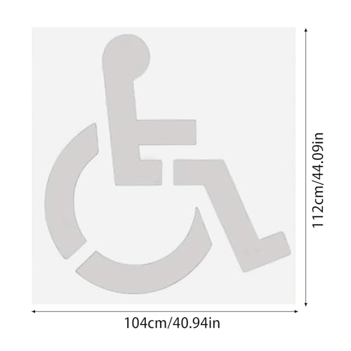 Handicap Parking Stencil Marker Symbol Template Silicone Flexible Garage Marker Parking Lots Stencil Enduring Lots