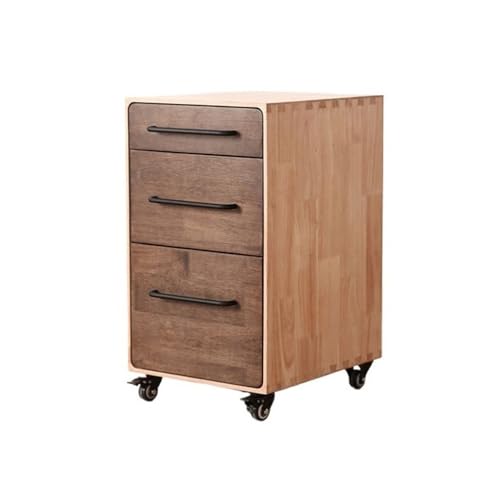 XJOYSL7921 File Cabinets ﻿ Under Table Wooden Storage Cabinet Drawer Chest of Drawers File Disposal Side Removable Low Vertical File Cabinets(Brown)