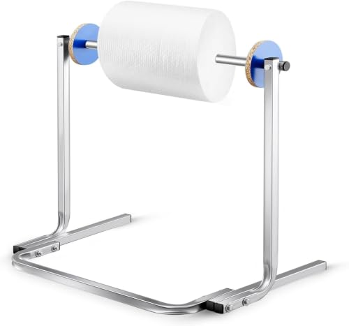 Bubble Wrap Roll Dispenser, Floorstanding Wrapping Roll Stand with Multi Size Optional, Vertical Manual Wrapping Rolls Stand, Film Packing Station for Packing Moving Shipping (30cm/11.8in)