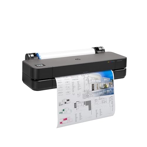 HP DesignJet T210 Large Format 24-Inch Plotter Printer for Easy CAD & Poster Prints (8AG32T), Includes 2-Year HP Care Pack with Onsite Support