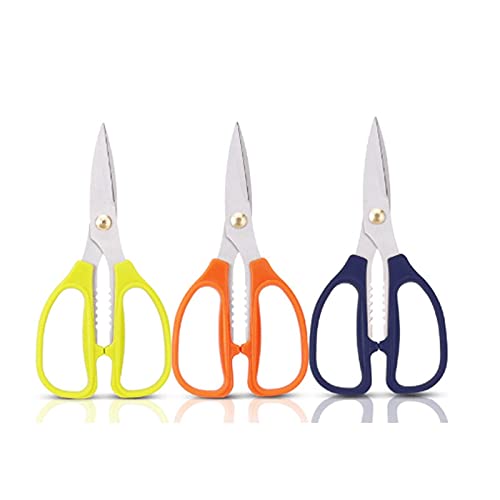 Craft Scissors Sturdy Sharp Scissors, for Office Home Household Sewing Fabric School Supplies,Size: 175 * 88mm (Color : Orange) (Yellow)