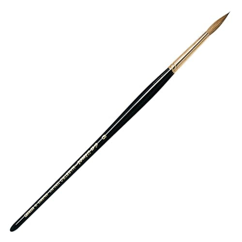 da Vinci Watercolor Series 11 Maestro Paint Brush, Fuller English Round Kolinsky Red Sable, Size 6