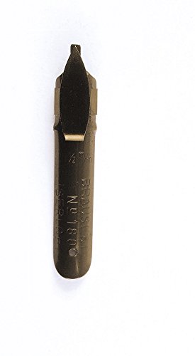 Brause - Ref 18015B - Bandzug 1.5 mm Calligraphy Nibs (Pack of 50) - Chisel Point Nib, Ideal for Latin Calligraphy, Solid Metal Construction, Ink Reservoir on Top