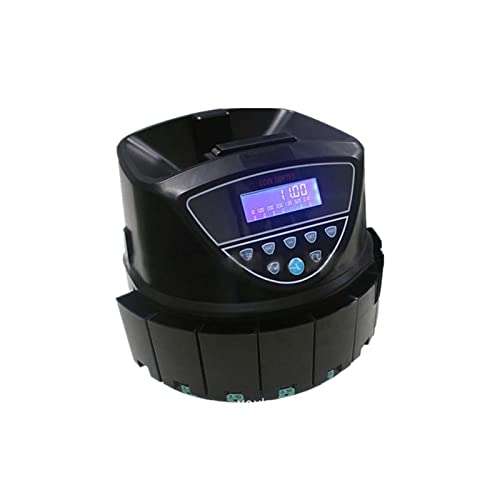 GAZOGJ Money Counter Coin Counter, Sorter, and Wrapper Value Counting Machine Cash Coin Counter Note Selector Sorter Hs-Ksw550 Fast and Easy to Use,GBP