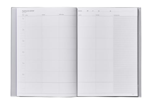 ADDITIO - Teacher Schedule Notebook | Monthly Plan | Weekly Planning | Course Tracking | A4 Size | Spanish | Blue