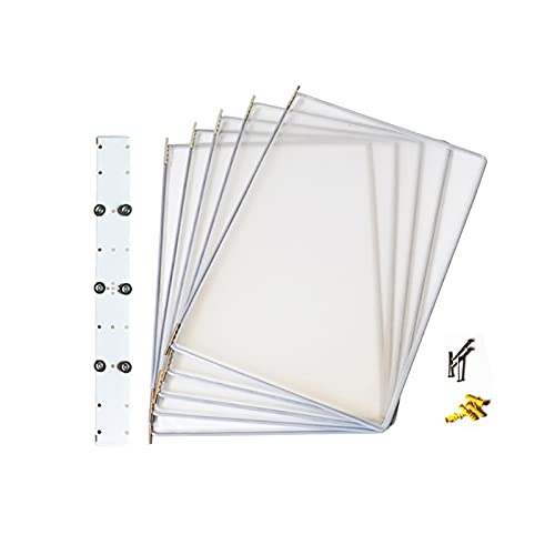 EliteBloom Wall Mount Reference Display System, Hanging Wall File Organizer, A3 Display Folder -, [16.53Inch×11.69Inch] 10 Pockets, Attached to Metal Device,Folders,Color-17.7x13x2IN