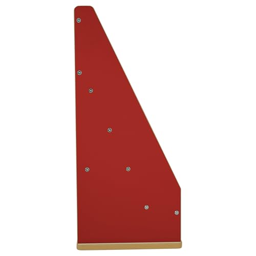 Factory Direct Partners Laminate Book Display Stand, 5-Shelf Storage for Kid Books and Magazines, Children's Furniture for Bedroom, Playroom, Daycare, Preschool or Classroom -Almond/Red, 13884-ALRD
