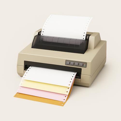 BIZTEK Continuous Carbonless Computer Paper 9.5 x 11, Blank Left and Right Perforated, 15 lb, 4-Part White/Canary/Pink/Golden (900 Sets) - Made In the USA 91194