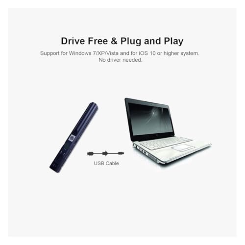Document Camera, Portable Scanner Mini Document, A4 Book JPG and PDF Format 300/600/900 Dpi for Live Demo(Blue)