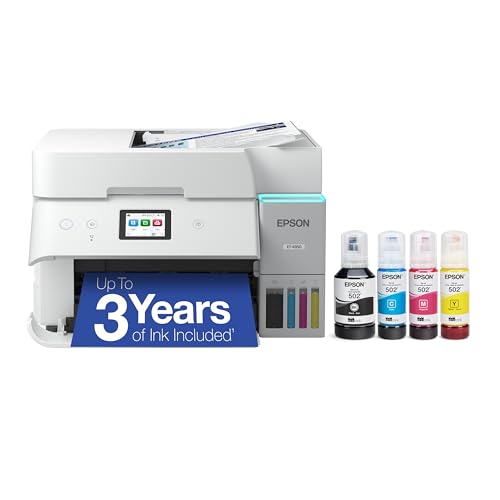 Epson EcoTank ET-4950 Wireless Color All-in-One Supertank Printer - Black