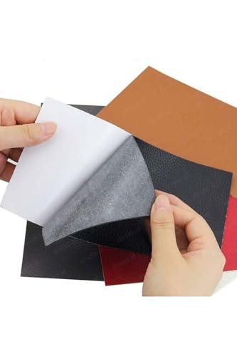 SODEF Self-Adhesive Faux Leather Sheet 48x100 cm for Surfaces - Easy Peel and Stick for Furniture, Walls, and DIY Projects - Navy Blue Pattern - Navy Blue
