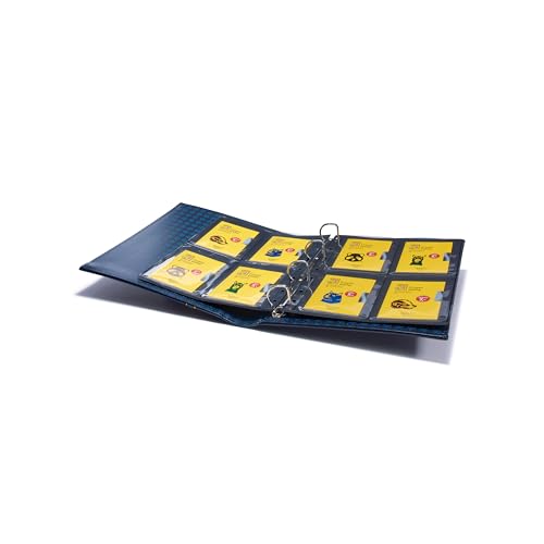 LIGHTHOUSE - Vario Classic Binder - 4-Ring Binder with Padded Leatherette Cover and Slipcase for up to 50 Sheets - Black