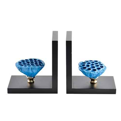 Book Organizer Heavy Duty Decorative Resin Bookends Book Ends Support for Shelves Divider Stopper Holder for Decor Home Office Library School