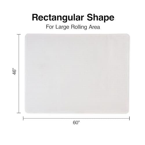 Staples Office Chair Mat, Clear, 60x46 Inch, Medium-Pile Carpet