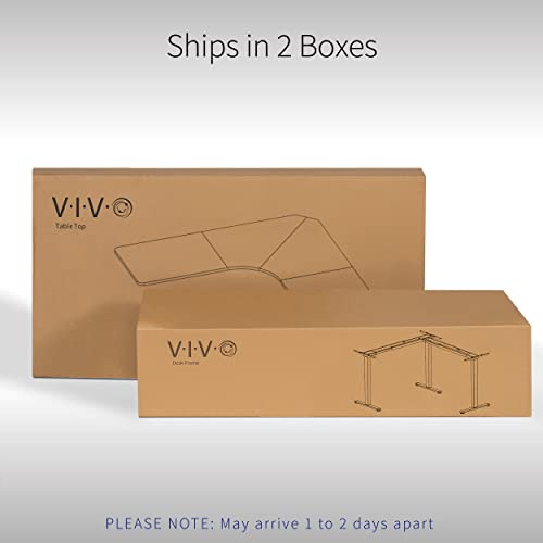 VIVO Dark Walnut 71 x 71 in Corner Standing Desk, DESK-KIT-E3CWD