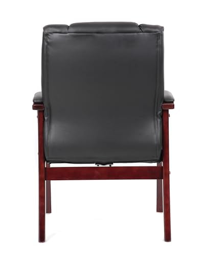 Boss Office Products Mid Back Wood Finished Guest Chair, Mahogany (B8999-M)