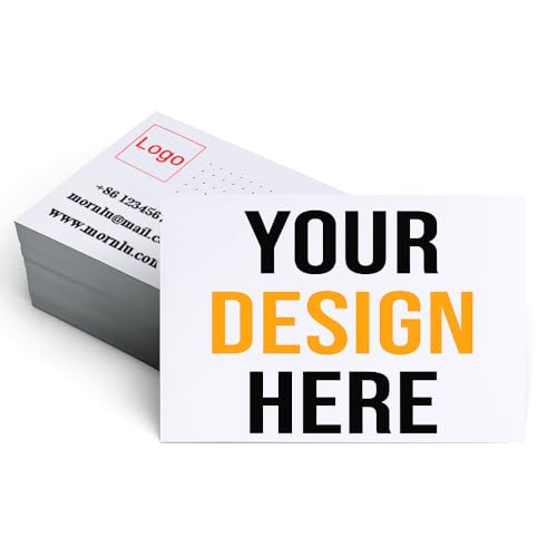 1000Pcs Custom Business Cards Add Photo/Text/LOGO Personalized Business Cardsfor Small Business 300gsm Matte Paper Front & Back Sides Printed 3.5" x 2"