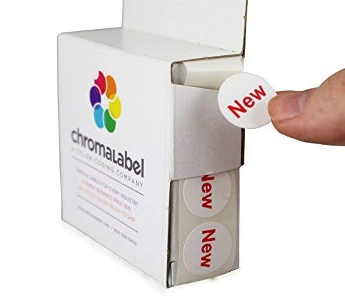 ChromaLabel 3/4 Inch New Item Retail Stickers, 1000/Box Case of 5