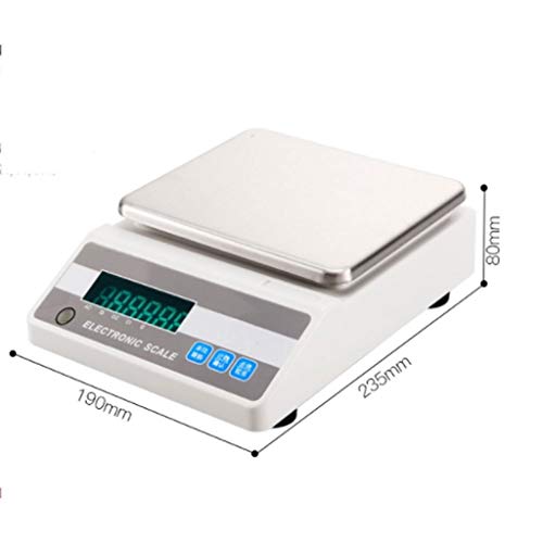 DFEDHF Digital Scales LCD Stainless Steel ABS Tare Function Precise Reading Count Tare Function for Jewelry Weighing, 10kg/0.1g